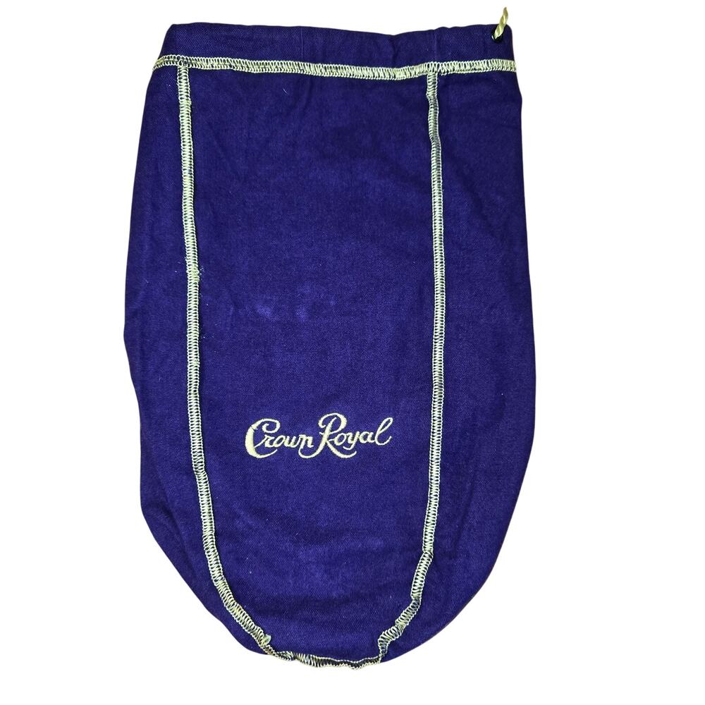 Lot of 5 Different Sizes Crown Royal Bags 13", 10", 9" Purple with Gold Pulls